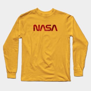 nasa font Long Sleeve T-Shirt